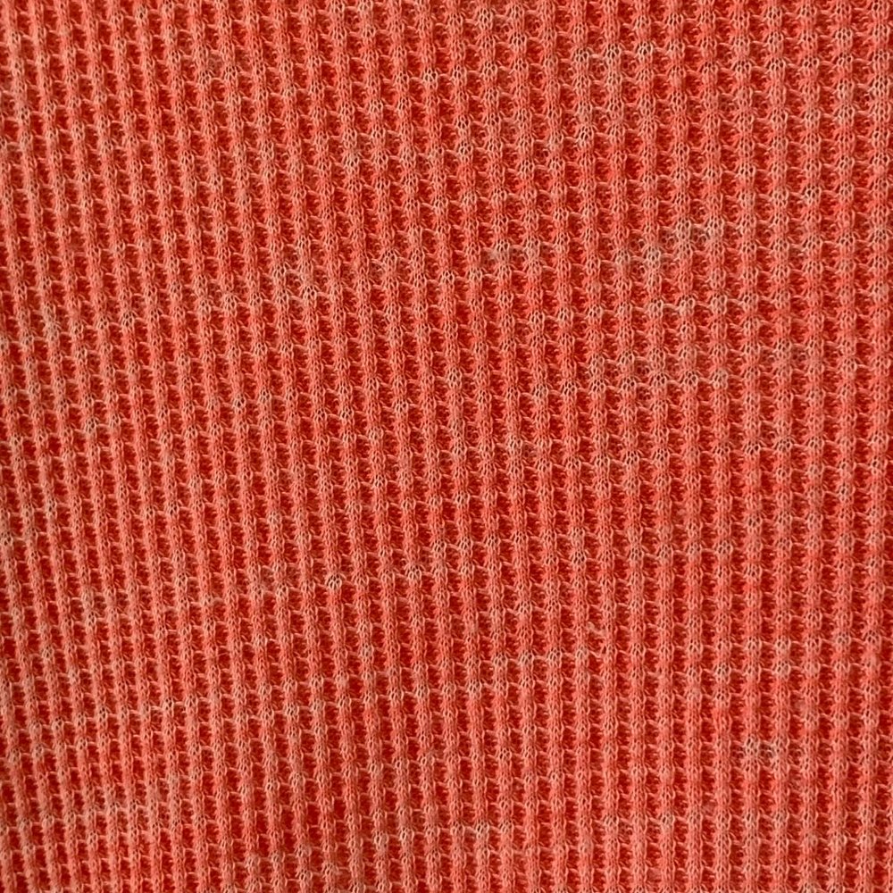 Coral Lightweight Distressed Tunic Shirt Waffle Pattern Ombre Faded Size 6 - Picture 8 of 9